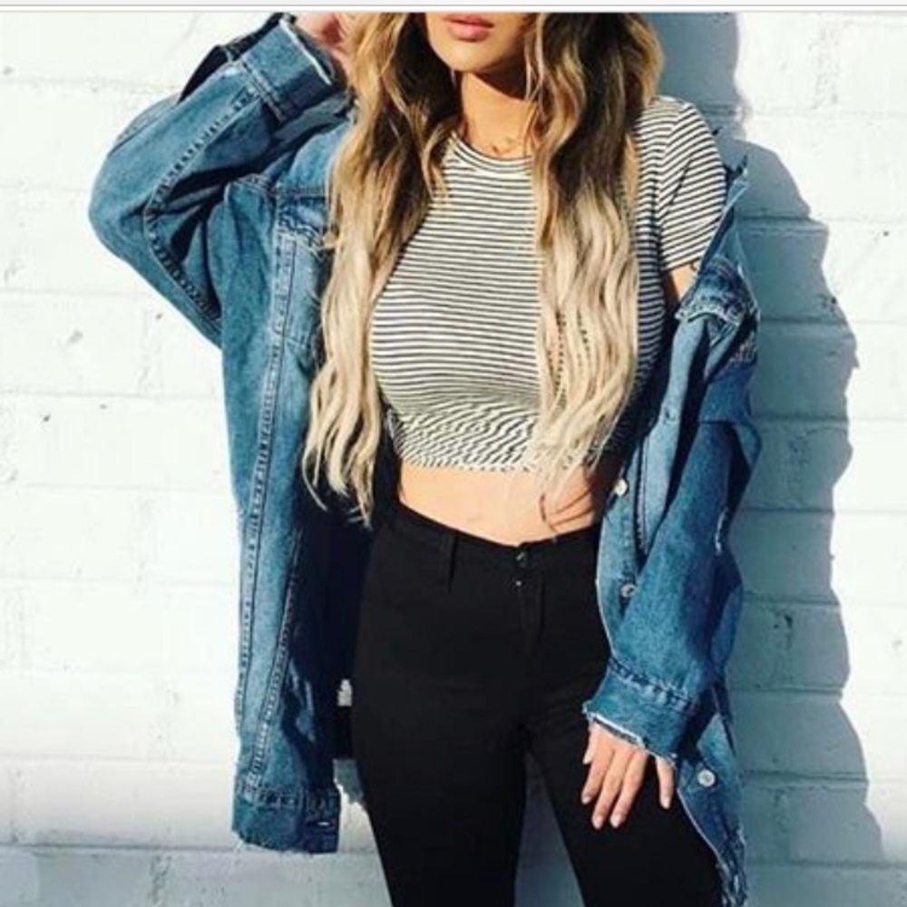 Distressed denim jacket!